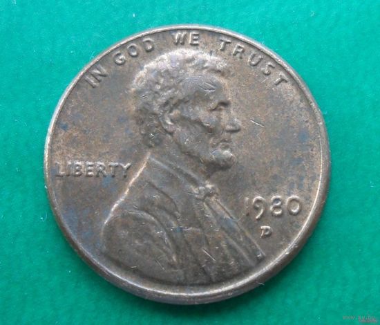 1 цент США 1980 г.в. D