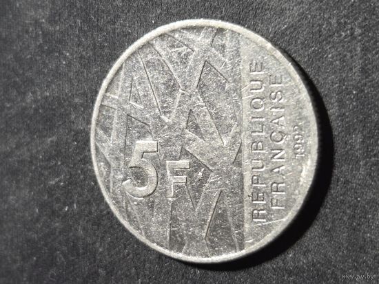 Франция 5 франков 10 лет со дня смерти Пьера Мендеса-Франса 1992