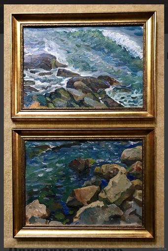 Крохалев П.С;Засл.худ.(Крохолев);пара картин "Море и камни"