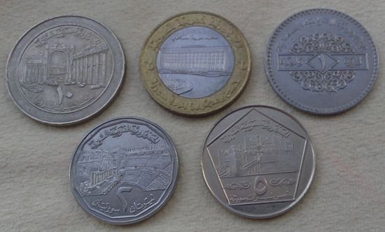 Сирия 25, 10, 5, 2, 1 фунтов