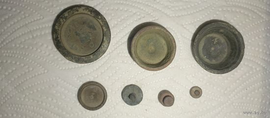 Гирьки разновес золотники царские клейма