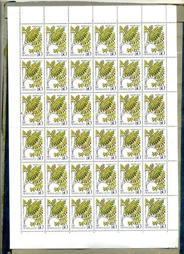 СССР, 1987, ФЛОРА** СССР,  ЛИСТ   6*6   чистая**