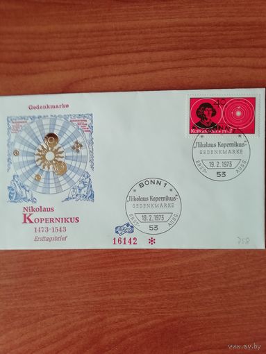 ФРГ 1973 КПД с маркой "500 лет со дня рождения Коперника" Мi: 758