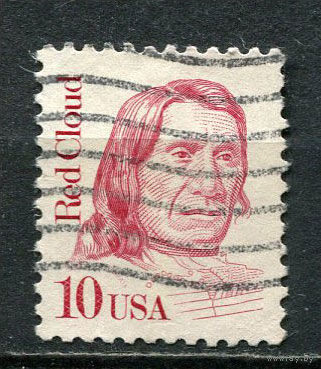 США - 1987 - Вождь Красное Облако - [Mi. 1940] - полная серия - 1 марка. Гашеная.  (Лот 75GP)-T41P29