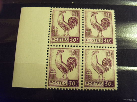 1944 квартблок Франции MNH** фауна птицы (5-9)