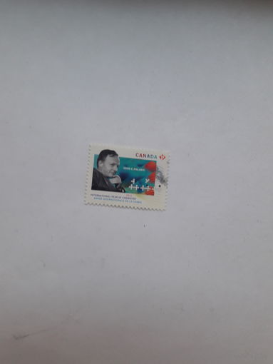 Марки Канада Лауреат Нобелевской премии по химии 1986 Дж. Поланьи