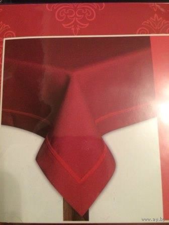 Красивая скатерть 130 на 180 см. Новая. Плотная, по качеству похожа на лен. Очень красивая, насыщенного кораллово-красного цвета. Приобретала за границей.
