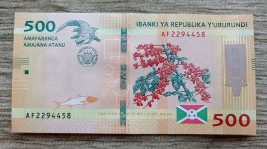 Werty71 Бурунди 500 франков 2018 год UNC банкнота