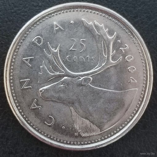 Канада 25 центов 2004. UNC (1.1.8).