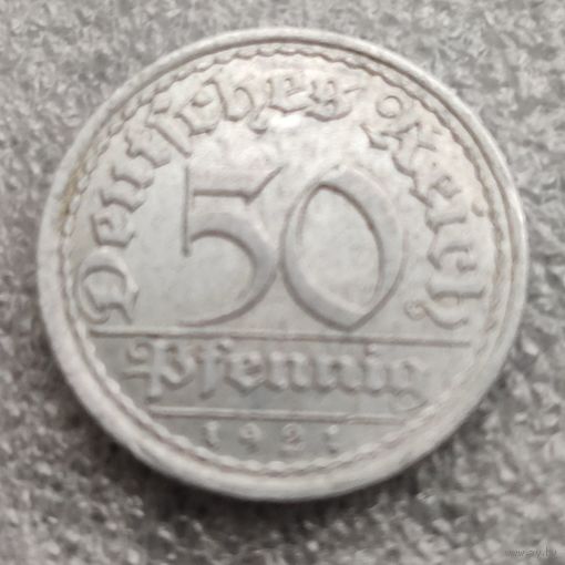 Германия 50 пфеннигов  1921 г.  "А"