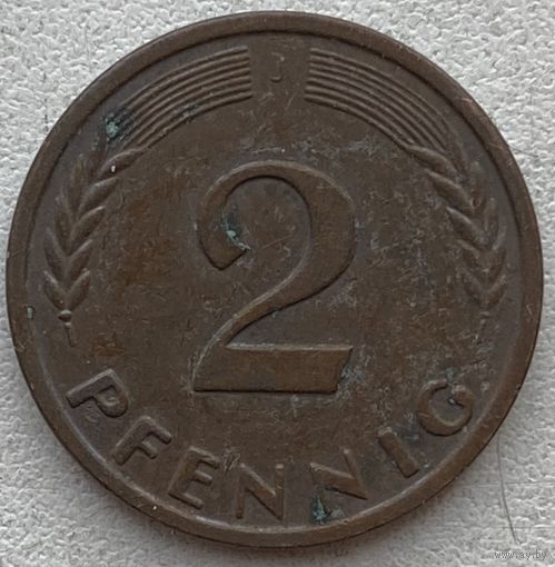 Германия 2 пфеннига 1962 г. J