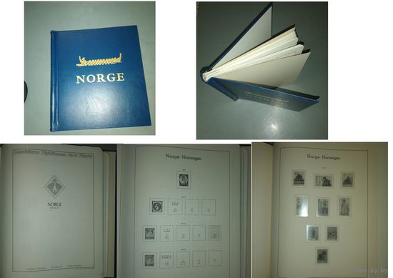 Альбом (иллюстрированный) для марок НОРВЕГИИ  (1855-1978) БУ  29х31см