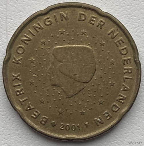 Нидерланды 20 евроцентов 2001 г.