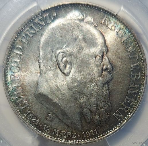 3 марки 1911 Бавария MS-65 PCGS