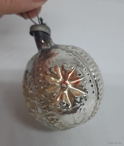 Ёлочная игрушка Букетик, стекло. СССР