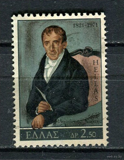 Греция - 1971 - 150-летие войны за независимость. Евгений Вулгарис 2,50Dr - [Mi.1077] - 1 марка. Гашеная.  (Лот 20HG)-T41P15
