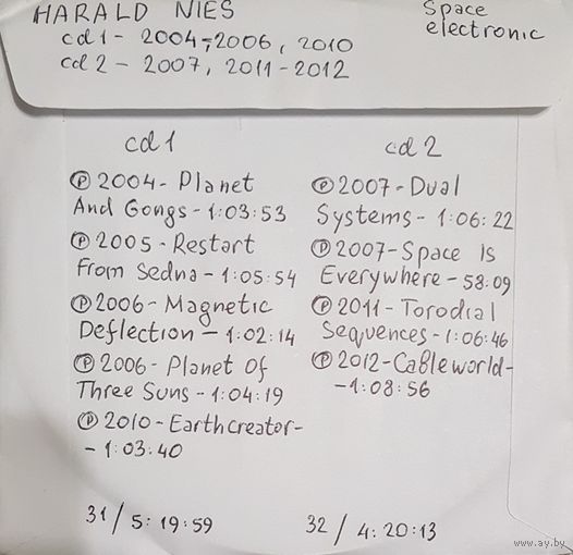 CD MP3 дискография HARALD NIES - 2 CD