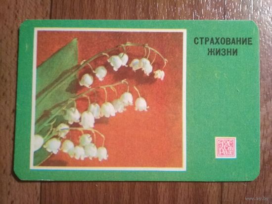 Карманный календарик. Страхование.1977 год