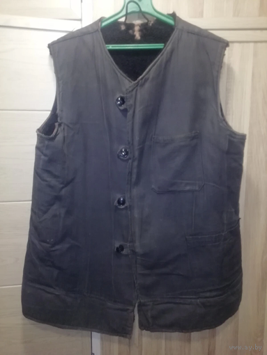 Советский жилет из овчины СССР