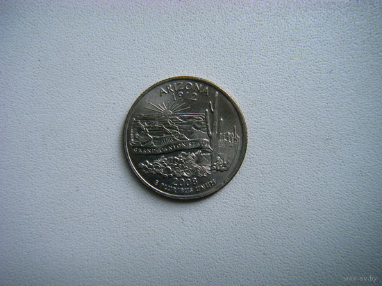 Квотер (25 центов) США 2008г. АРИЗОНА. Р.
