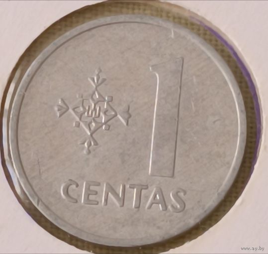 Литва. 1 цент 1991 года. (2)