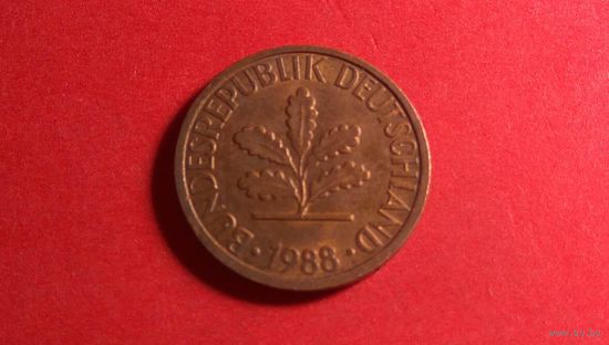 1 пфенниг 1988 F. Германия.