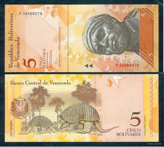 Венесуэла 5 боливар 2011 год, UNC