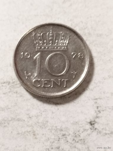 Нидерланды 10 центов 1978