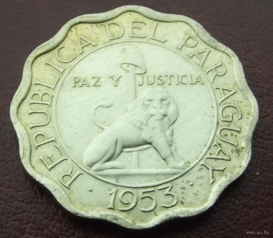 Парагвай. 15 сентимос 1953