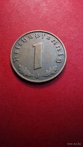 1 рейхс пфеннинг 1938 Германия. Рейх. Медь. Штеирпельный. (9)