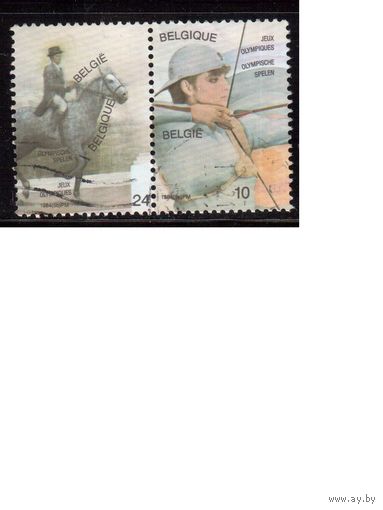 Бельгия-1984(Мих.2173-2174) , гаш.,  Спорт , ОИ, Лошади