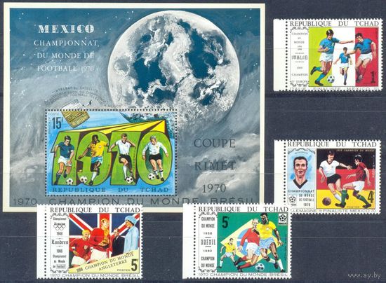 Чад 1970 Футбол. ЧМ, 4 м. + блок