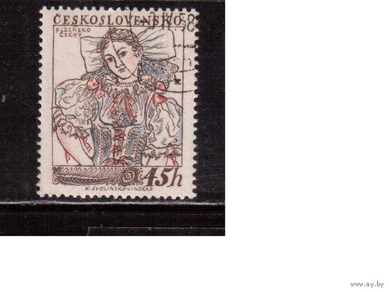 Чехословакия-1957,(Мих.1051) , гаш. , Костюмы