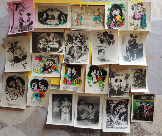 Открытки КИЧ, 1940-1950-е гг., 21 шт.