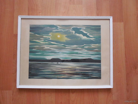 Пейзаж.Феликс Гумен. 1980 год.