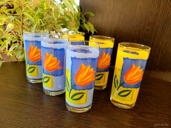 Стаканы 250 мл Luminarc Matiz. Набор 6 шт. Ударопрочное стекло. Винтаж.