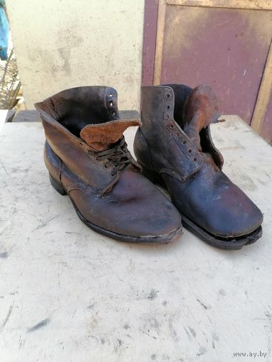 Ботинки солдатские РККА ,ЛЕНД-ЛИЗ,Америка, 43 р.кожа крепкая.