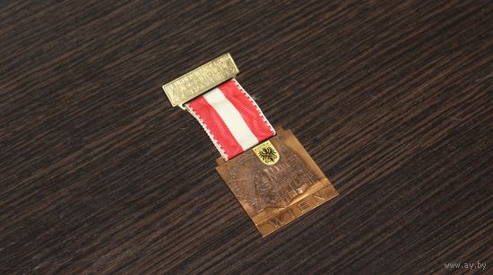 Металлическая, памятная медаль, связанная с 11-м Европейским походом, проходившим в Вене, Австрия.