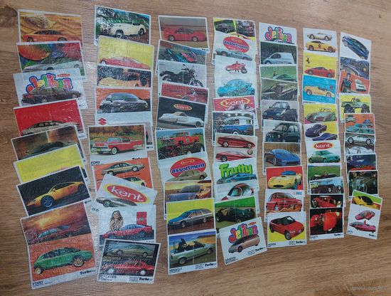 Вкладыши Turbo 4-я серия 70 шт. (191-260), полная серия!