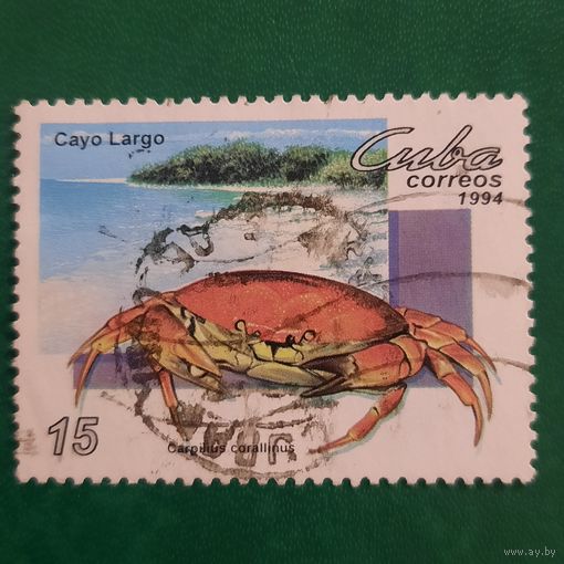 Куба 1994. Фауна. Краб. Марка из серии