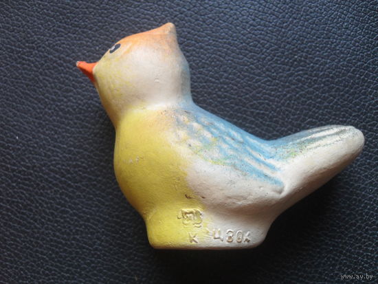 Старая Советская резиновая игрушка Птичка.