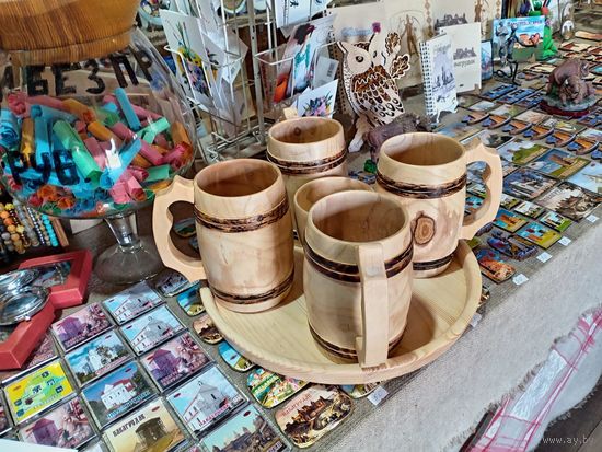 Набор пивной из дерева. Ясень