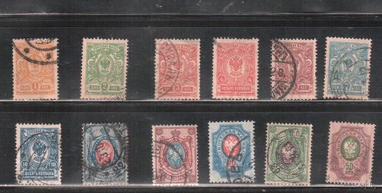 Россия-1908 (Заг.94-108) гаш.,   19-й выпуск, Царская Россия, 12 марок