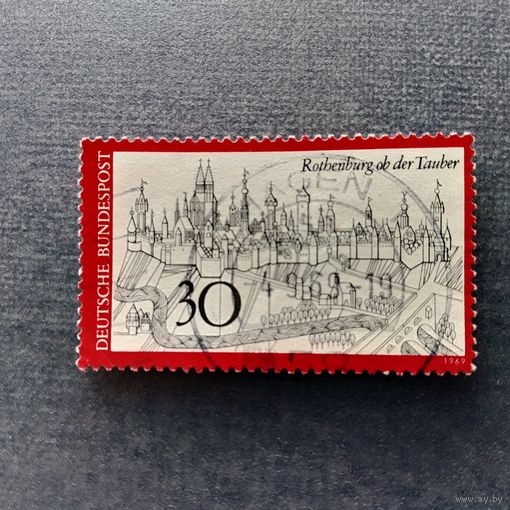 Марка Германия 1969 год Архитектура