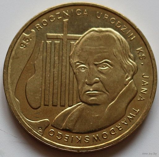 Польша 2 злотых 2010 год "95 лет со дня рождения Яна Якуба Твардовского"
