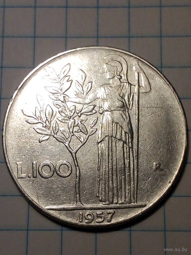 100 лир Италия 1957 год