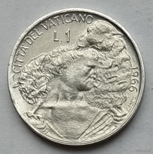 Ватикан 1 лира 1966 г.