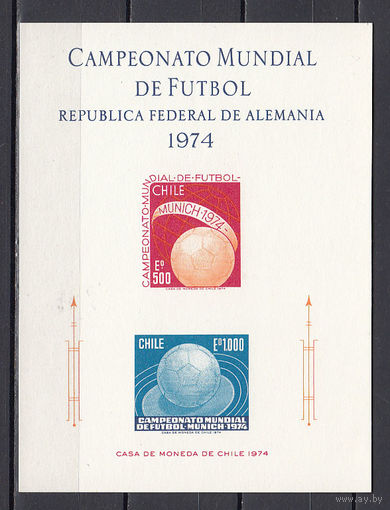 Спорт. Футбол. Чили. 1974. 1 блок. Michel N 804 (17,0 е).