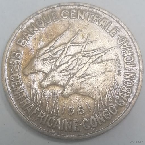 8.10 центральная Африка 50 франков 1961