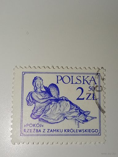 Польша 1979 Скульптура из Королевского замка в Варшаве работы Андре Лебрена.